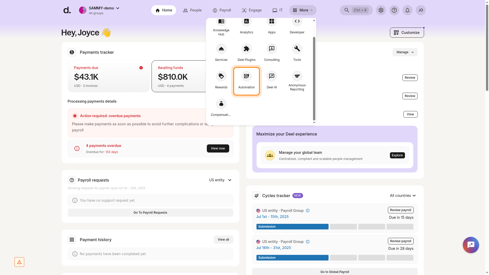 Automation option
