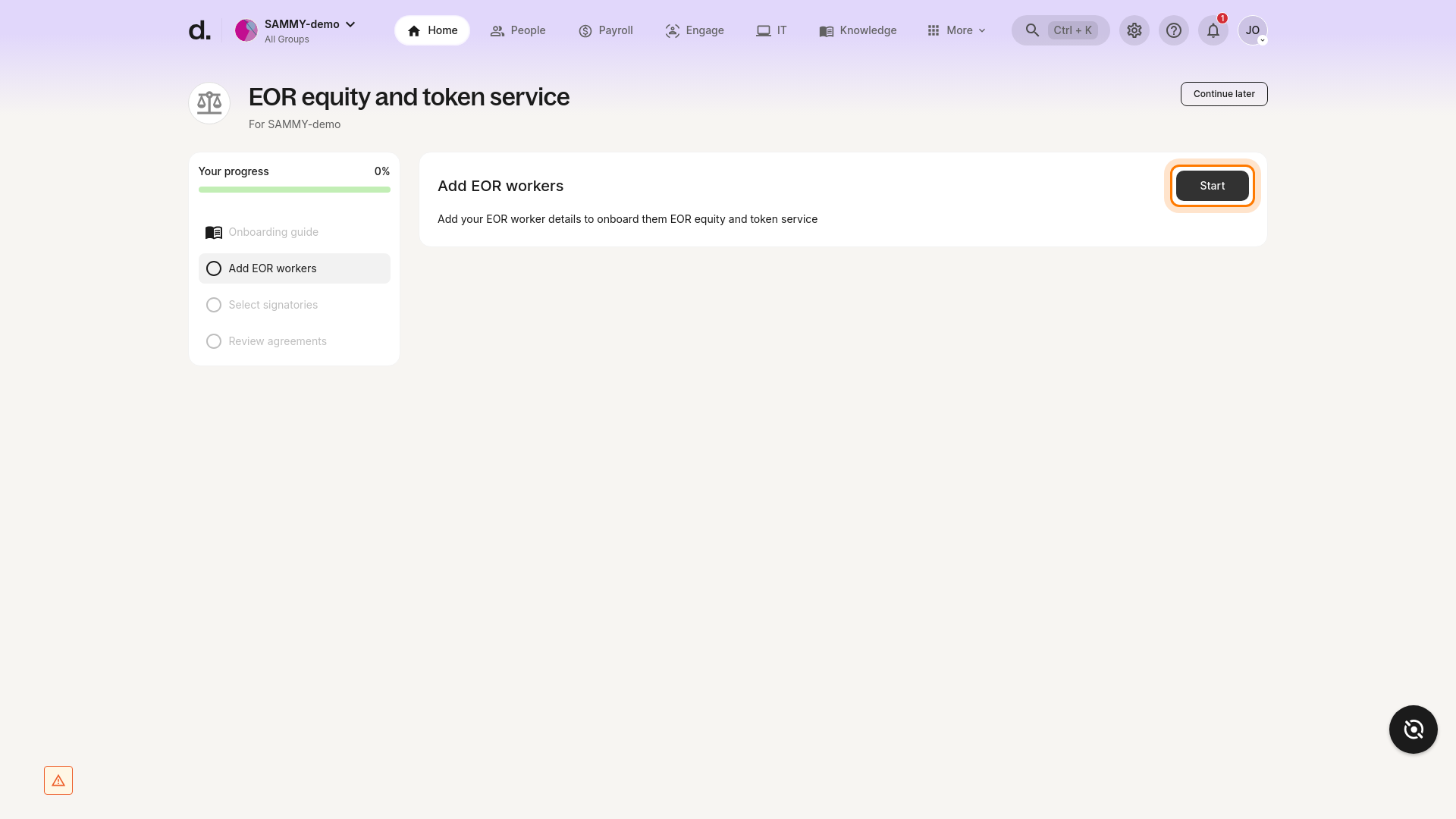 Start add EOR workers