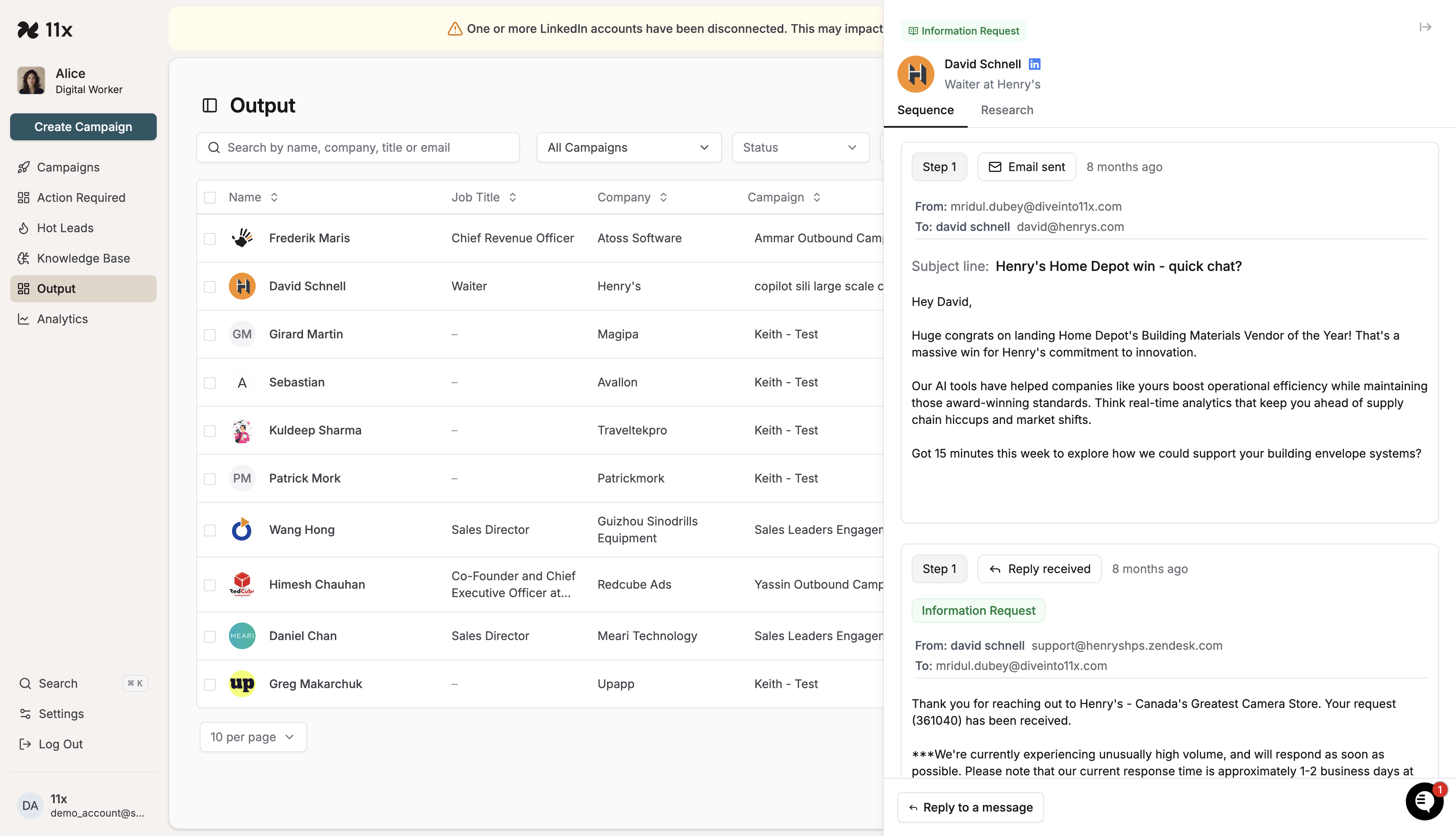 Output section after forwarding, with side panel open