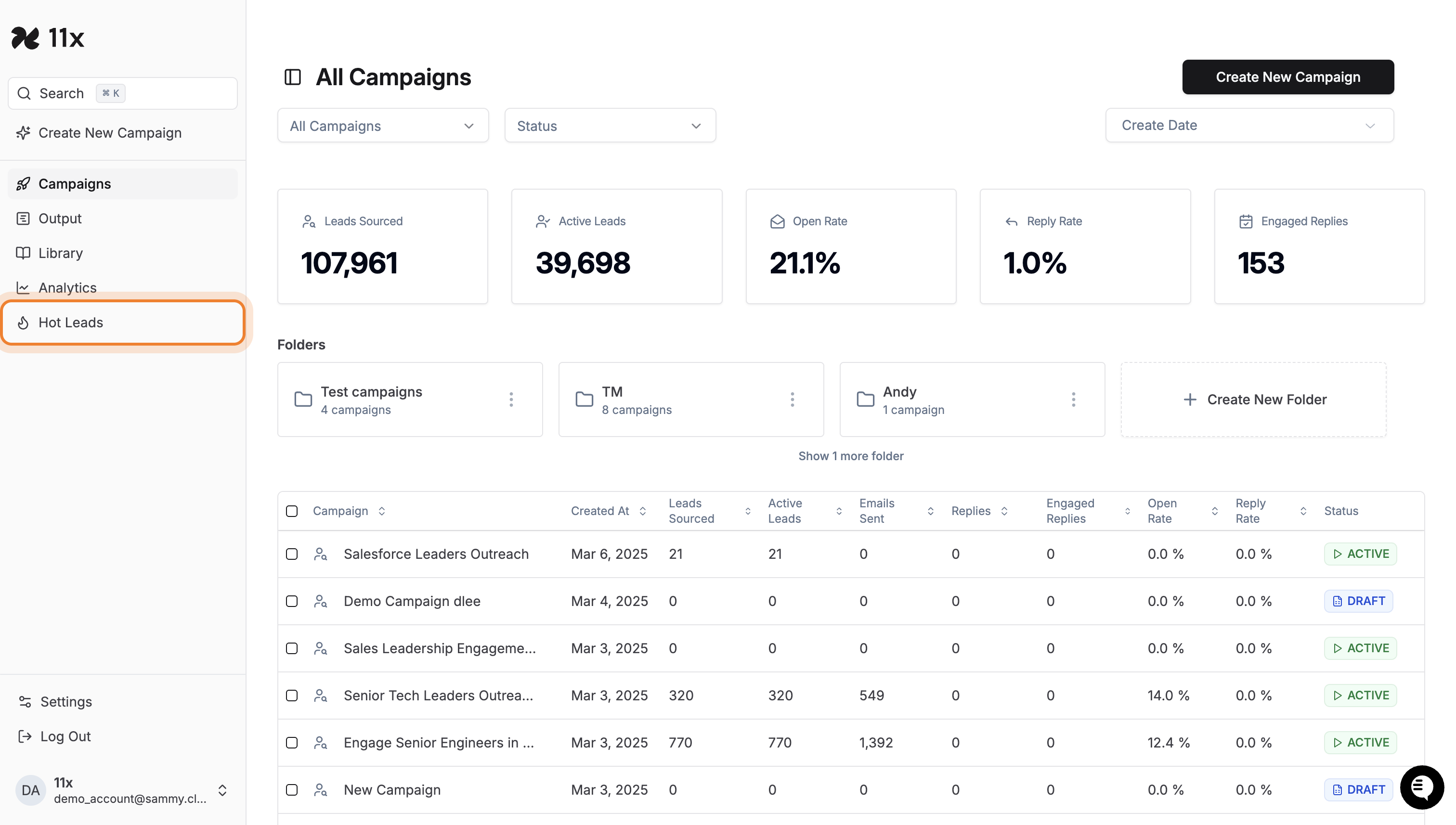 Hot Leads Navigation