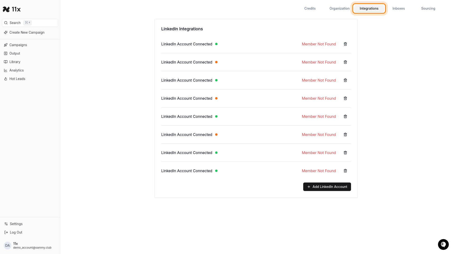 Return to Integrations