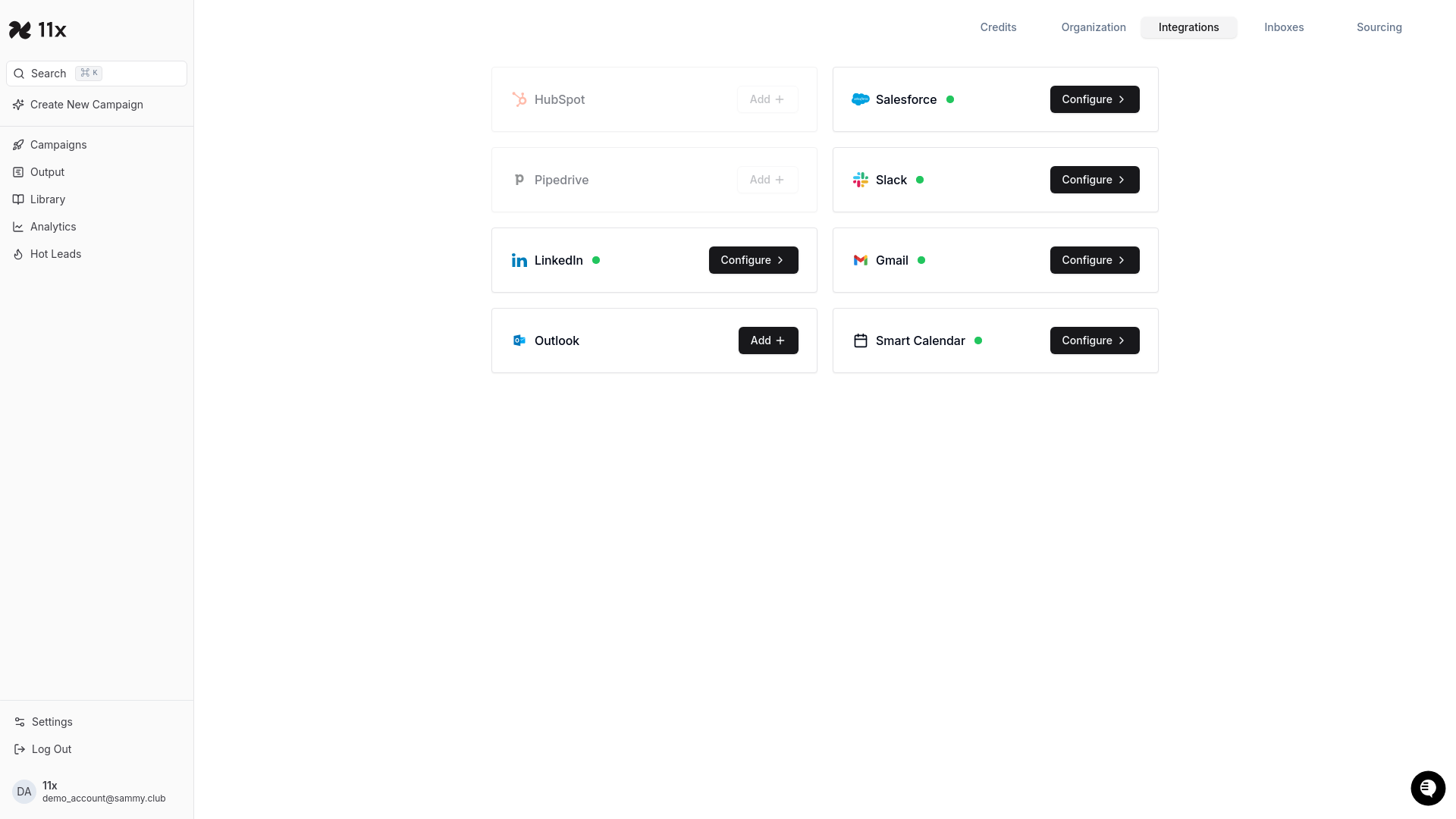Slack Configuration Page